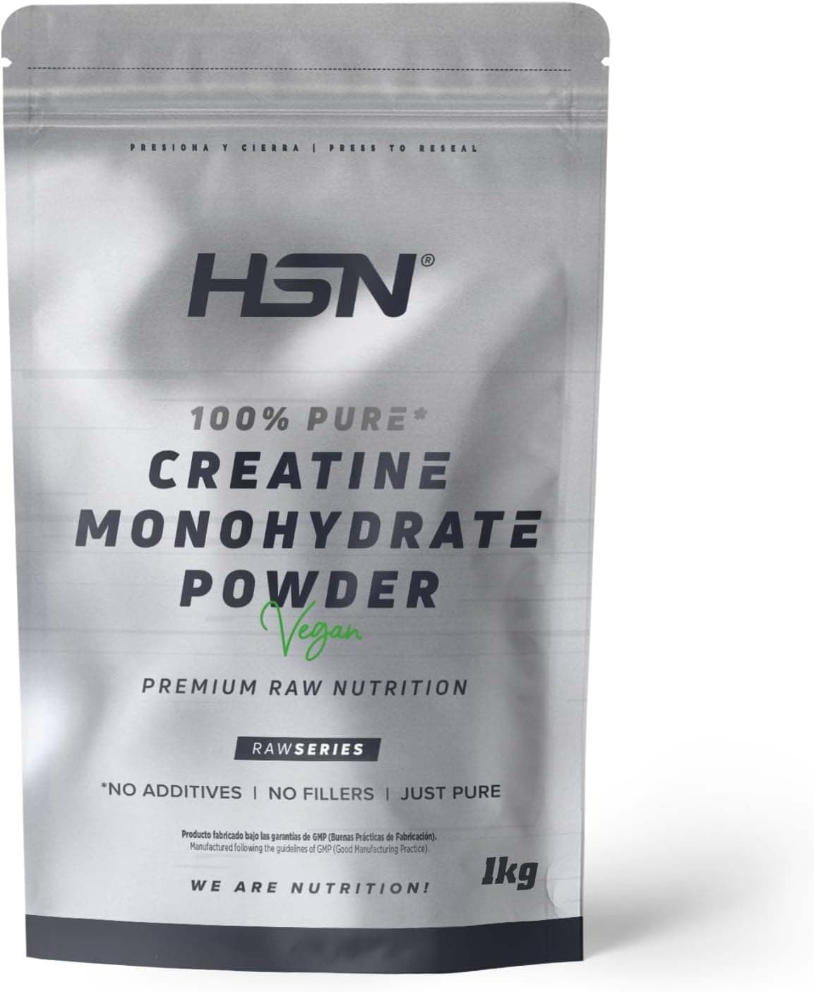 HSN Creatina monohidrato em pó | sem sabor 1 kg = 294 entradas por embalagem, 100% monohidrato de creatina micronizada máxima pureza sem adição livre de poluentes, não-OGM vegan, sem glúten