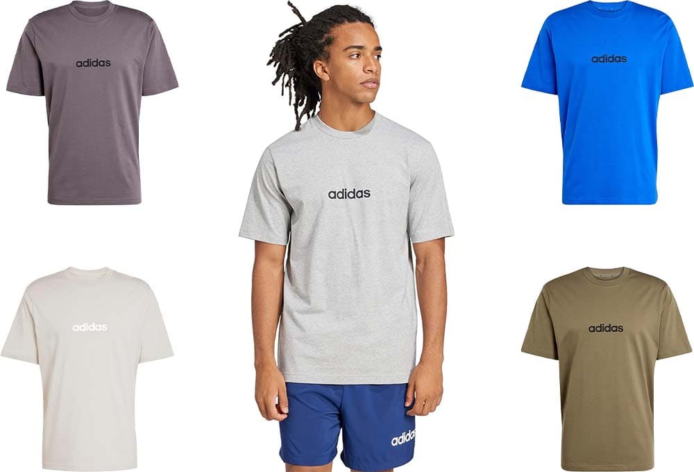 adidas Essentials Linear Single Jersey T-shirt para homem