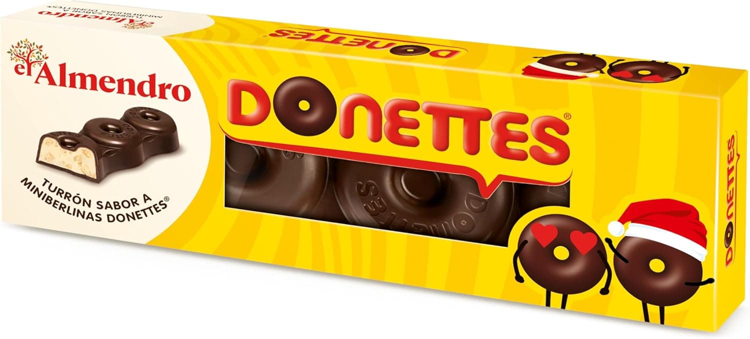 El Almendro, Tougão donettes, doce natal sabor chocolate, ideal para presente ou cestas de Natal, 150 gramas