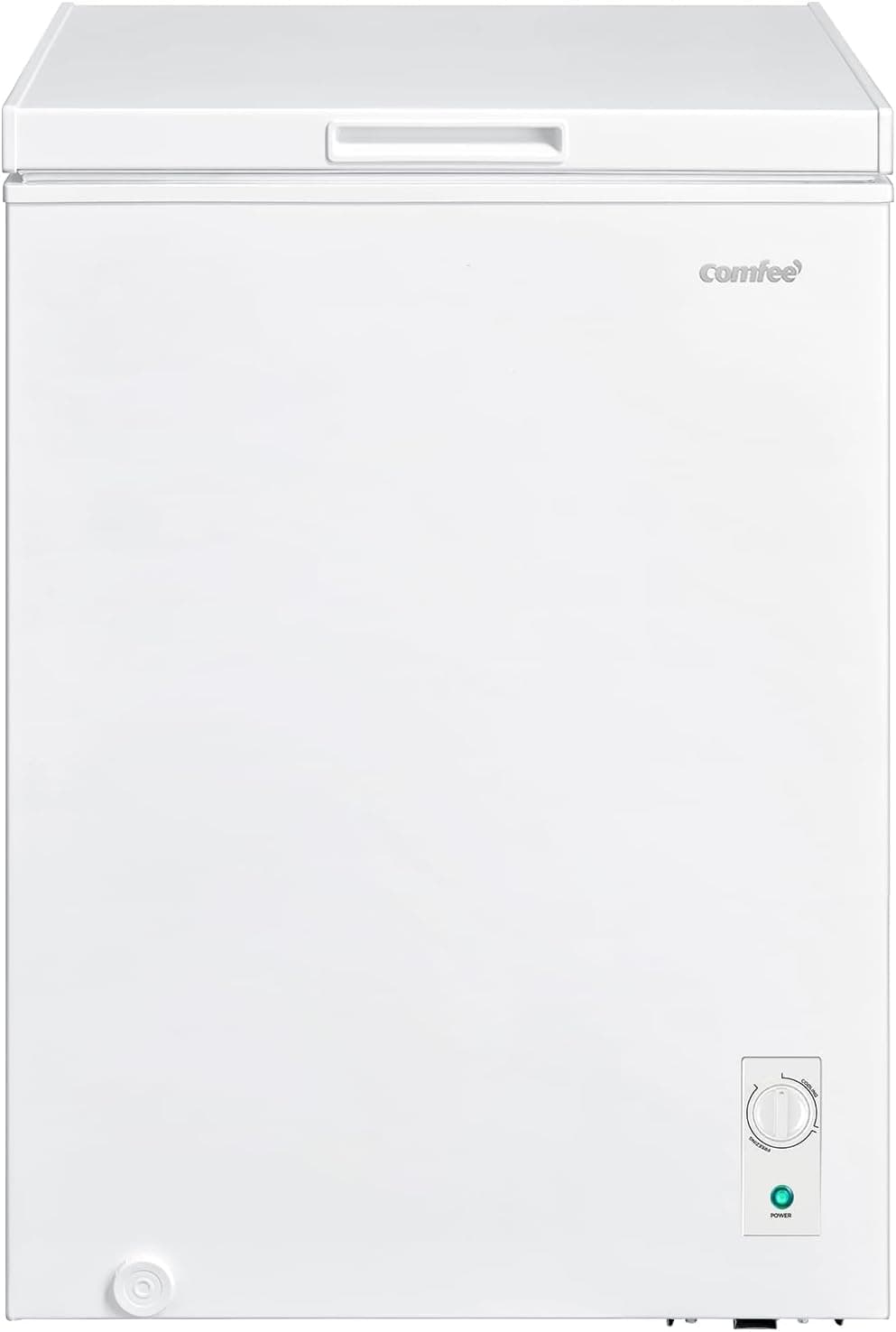 COMFEE ' RCC102WH2EU (E) Congelador de arca independente 99L, conversível para congelador/frigorífico, inverter, classificação de 4 estrelas, adequado para garagens, branco