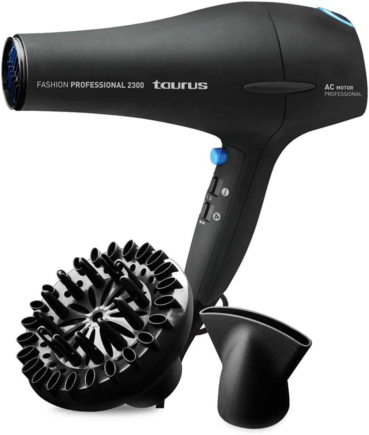Taurus Fashion Professional 2300 | Secador de cabelo profissional AC 2200 W com 2 velocidades e 3 temperaturas