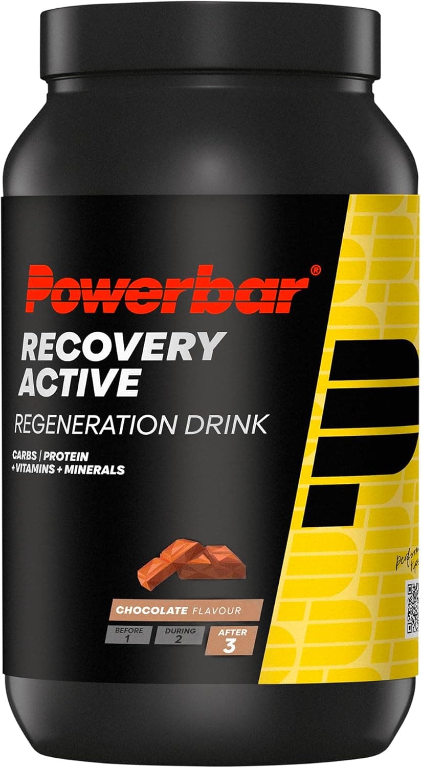 PowerBar Recovery Active | Bebida whey de recuperação com hidratos, magnésio e zinco sabor chocolate 1210 g