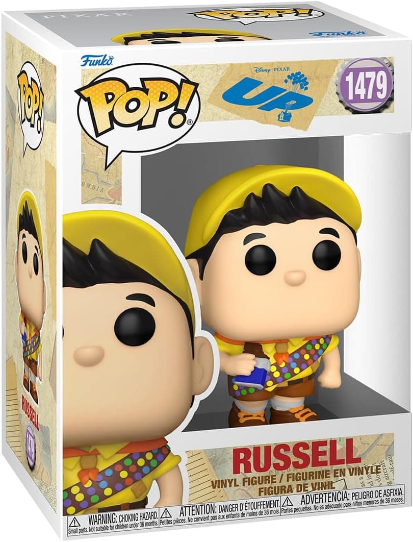 Funko Pop! Disney: UP - Russell. Figura de vinil colecionável, ideia para presente, mercadoria oficial