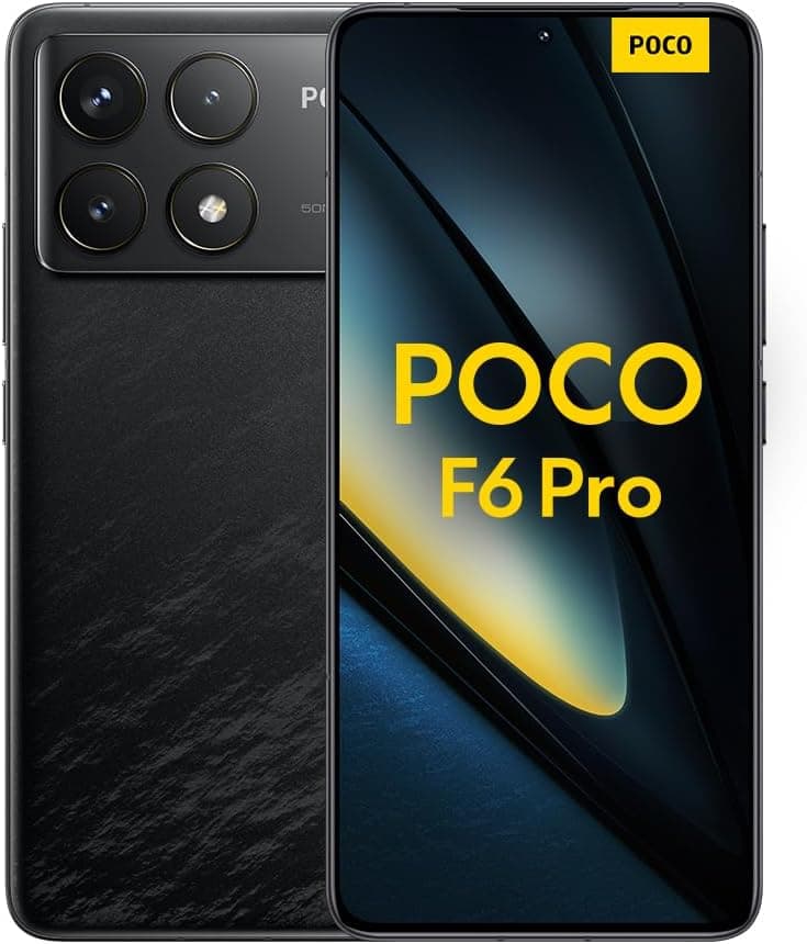 Xiaomi Poco F6 Pro - Smartphone de 12 + 512 GB, Snapdragon 8 Gen 2, ecrã AMOLED de 120 Hz, câmara tripla de 50 MP, 120W HyperCharge, 5000 mAh, preto