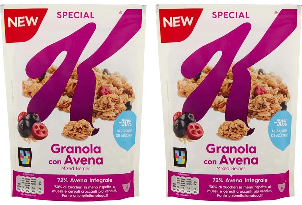 Kellogg's Granola especial K com aveia e bagas misturadas 320 g x 2