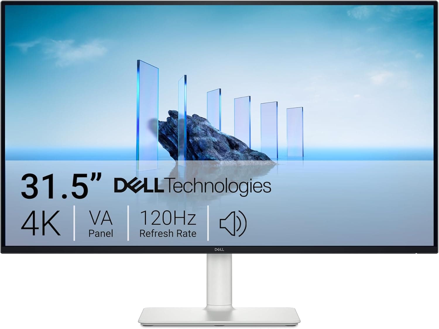 Dell 32 Plus Monitor S3225QS, 4K UHD (3840 x 2160), 120Hz, VA, 4 ms, AMD FreeSync Premium, 95% DCI-P3, HDR10, ajuste de altura, altifalantes integrados, DisplayP3, ort, 2 HDMI. 3 anos de garantia