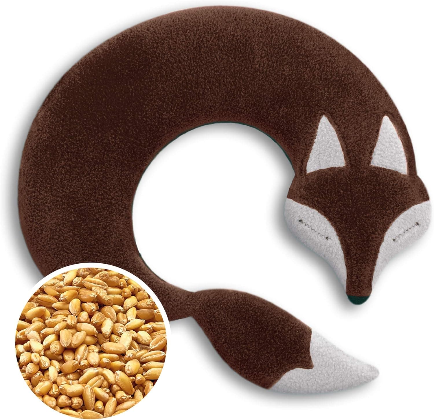 Seco térmico Leschi de sementes para micro-ondas/para tensão cervical/Animal: Raposa Noah, castanho