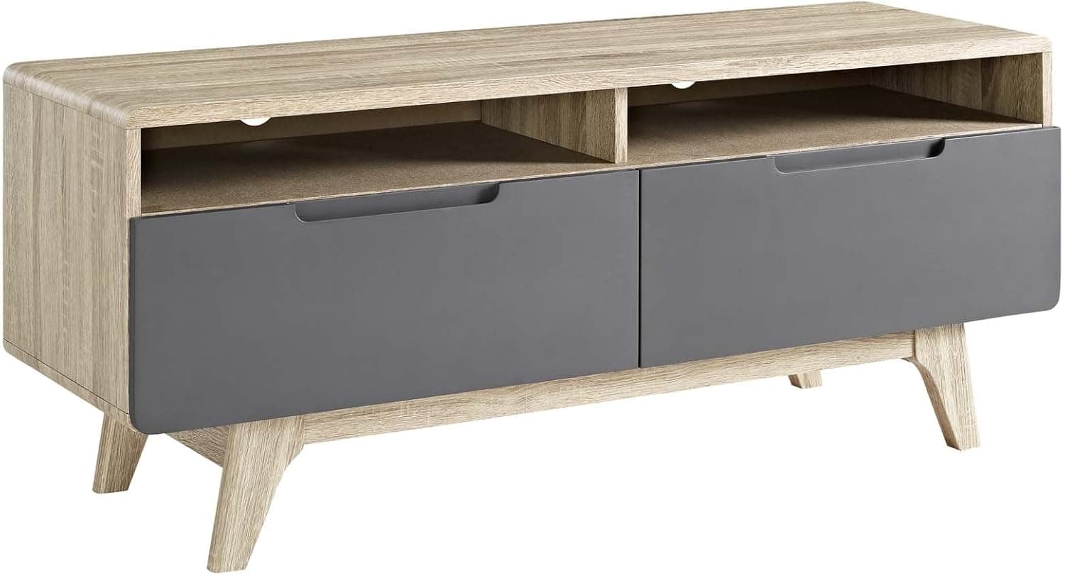 Modway Origin Mid-Century Móvel para TV (47 polegadas), cinzento
