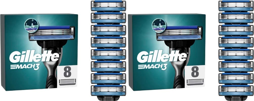 Gillette Mach3 | Recargas para máquina de barbear com 8 lâminas