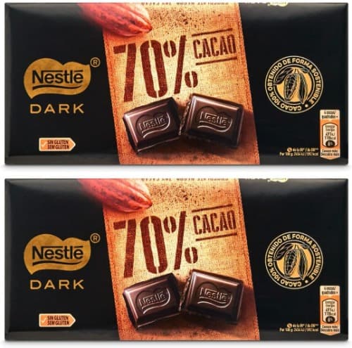 Nestlé Tábua escura de chocolate preto 70% cacau, 120 g