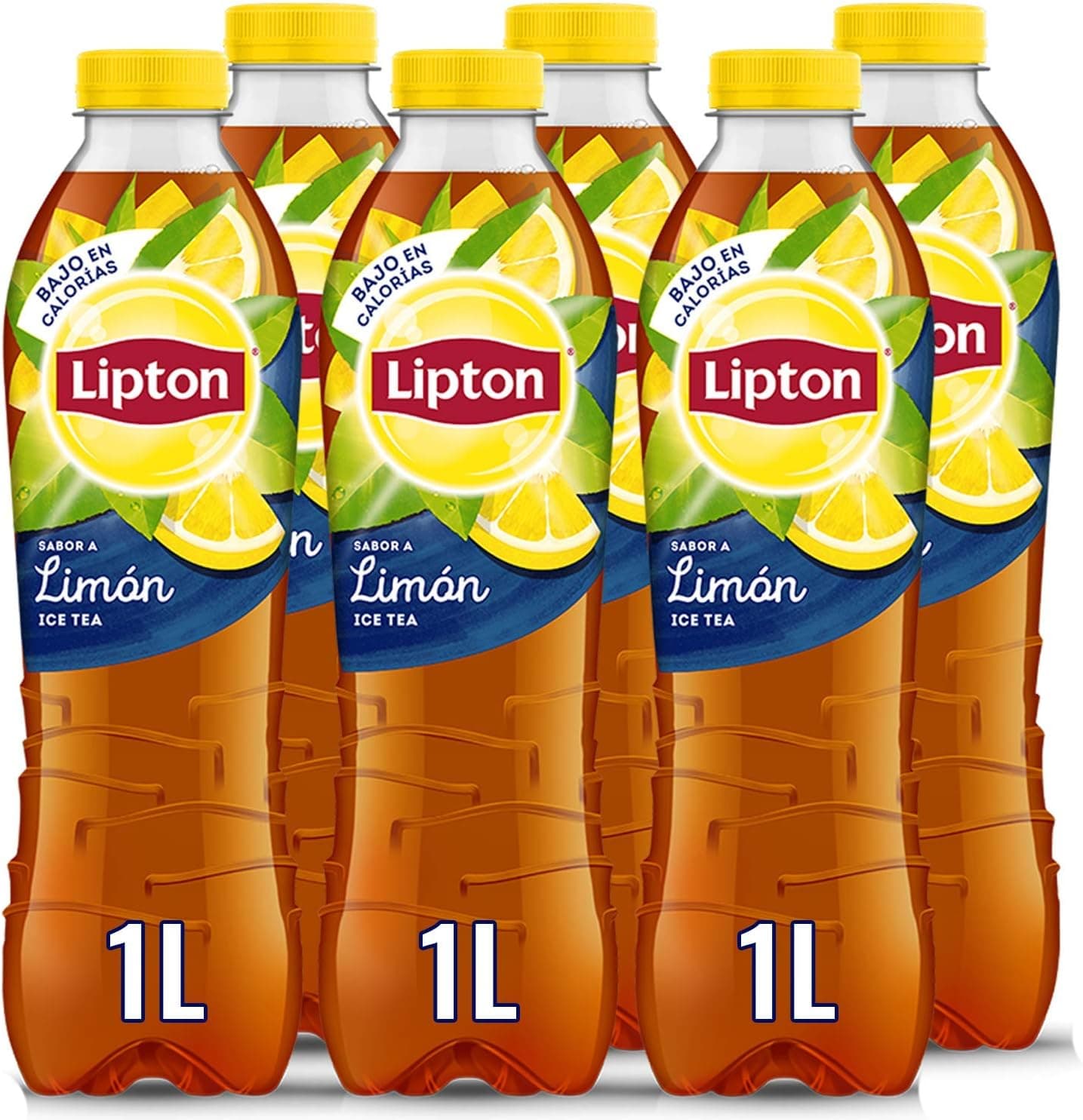 Lipton Limão 1 L - Refresco de chá com sabor de limão, garrafa - pacote de 6