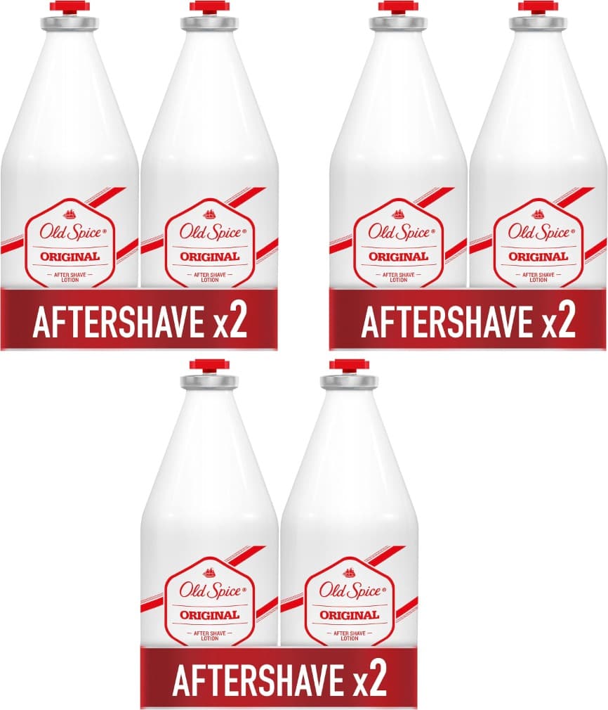 Old Spice Loção original Aftershave, 6 x 100 ml