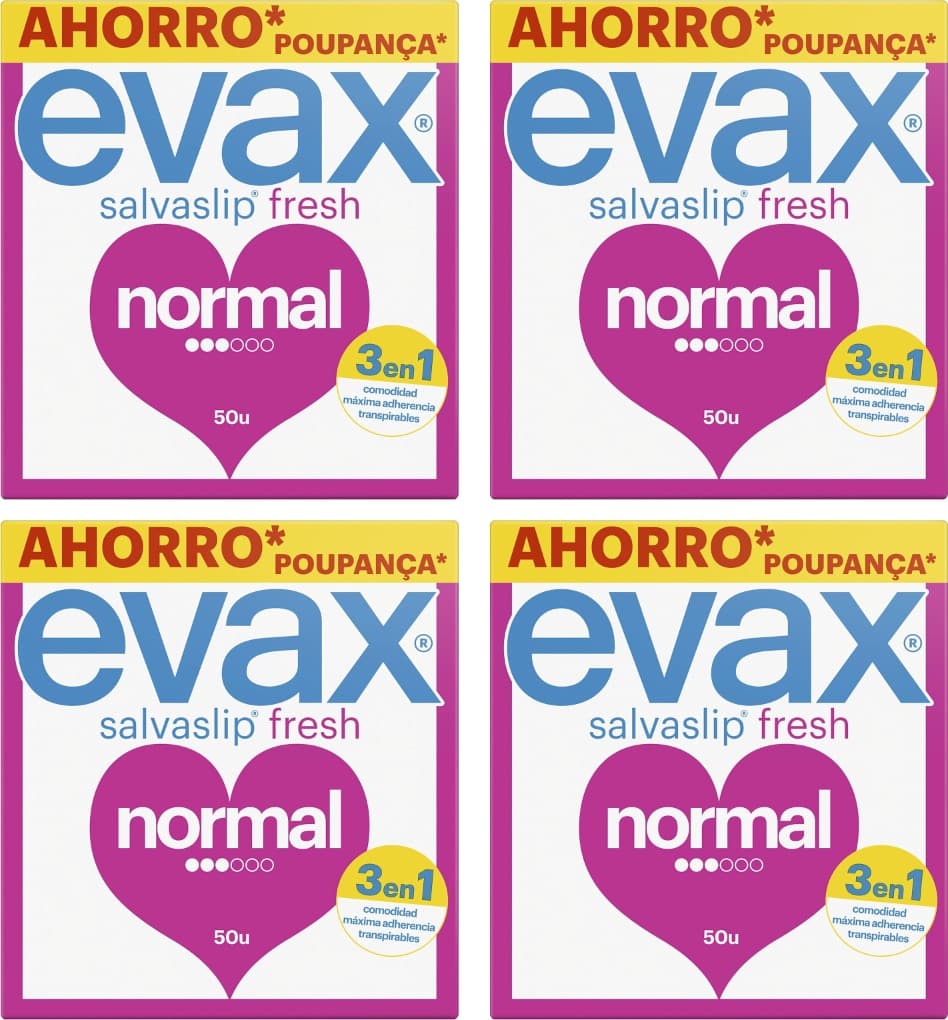 Evax Salvaslip Normal Protegeslips 50 unidades x 4