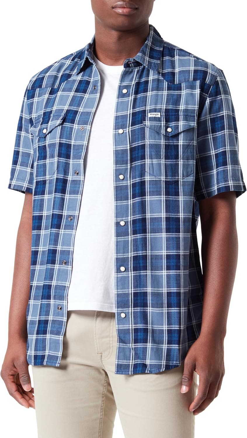Wrangler Camisa SS Western para homem, S