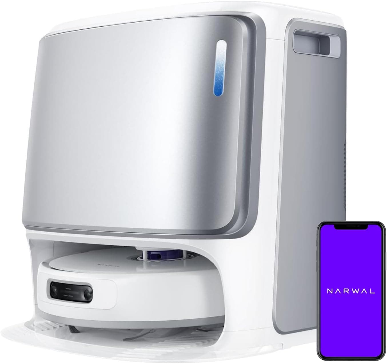 Aspirador robot NARWAL Freo Z Ultra, aspiradores robotizados e aspiradores de 7800 Pa, Zero Grovigli, tratamento automático de pó, navegação LiDAR