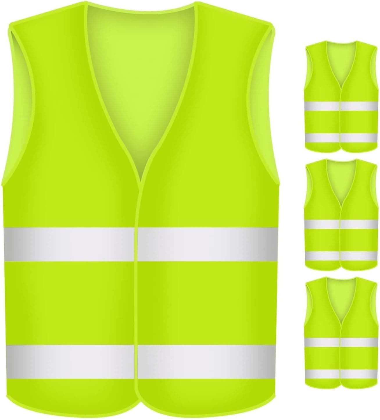 BUZIFU Conjunto de 4 coletes refletores