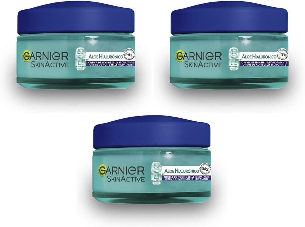 Garnier SkinActive | Creme de noite com ácido hialurónico e aloé vera, 50 ml x 3