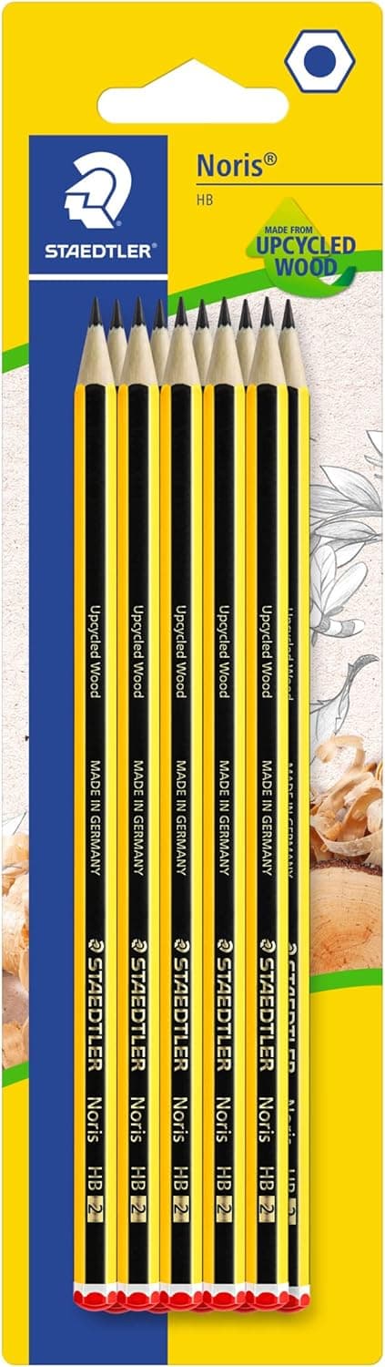 Staedtler Noris 120-2 BK10. Lápis de madeira certificada. Blister com 10 lápis HB em empilhamento duplo