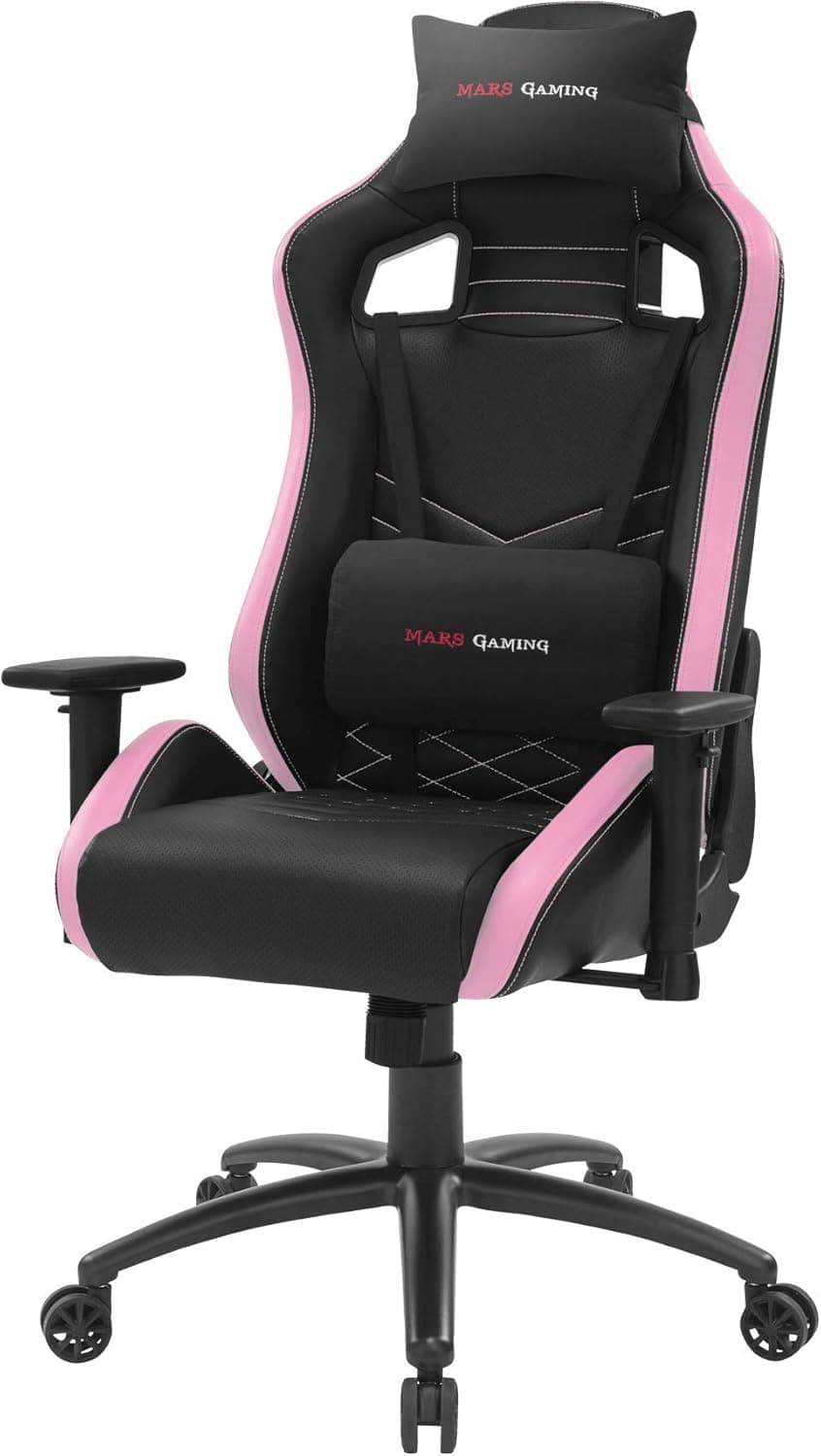 Mars gaming MGCXNEOBPK, cadeira de jogos premium AIR, PU, almofadas removíveis, rosa