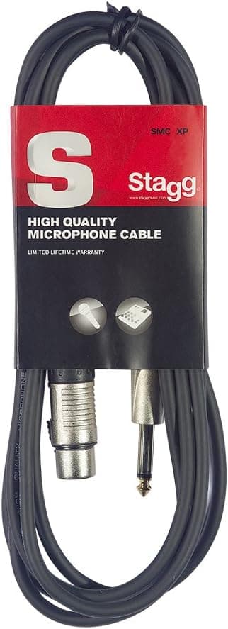 Stagg SMC6XP Cabo para microfone XLR / jack (f/m), 6 m (20')
