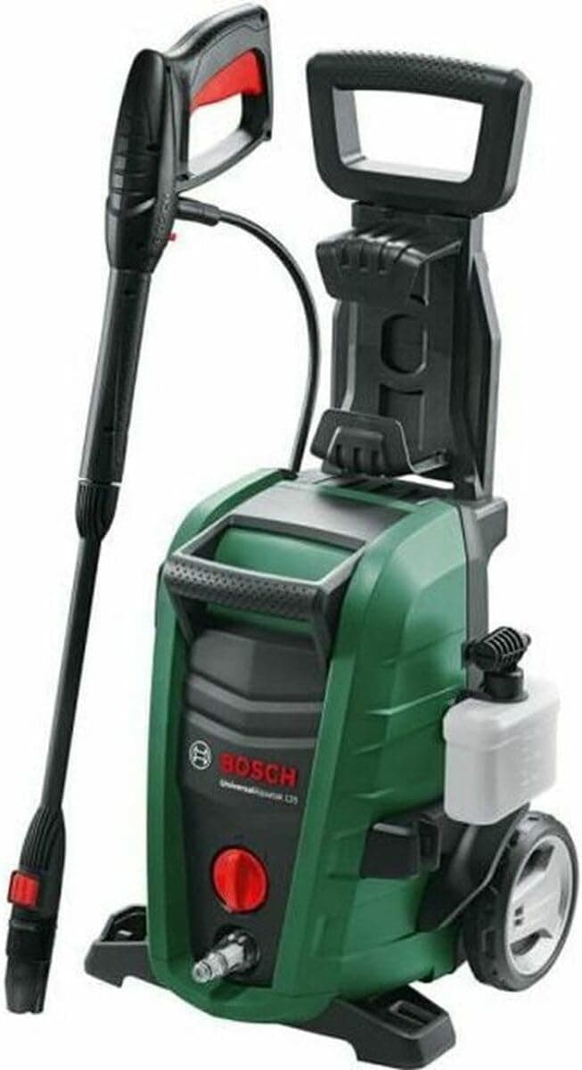 Bosch Hidrolavadora de alta pressão, com 2 bocais, filtro de água, pistola de alta pressão, mangueira, cabo de 5 m