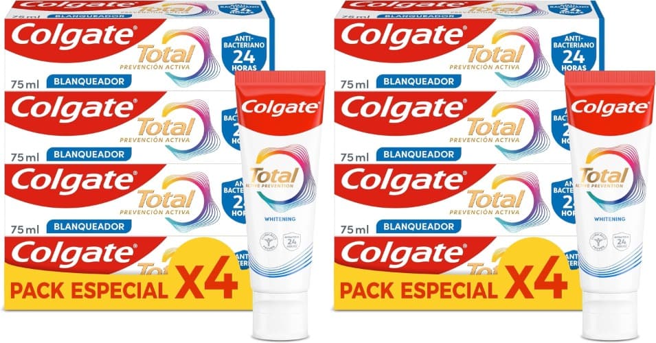 COLGATE Total branqueador pasta de dentes branqueadora, 75 ml x 8