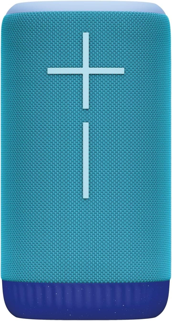 Ultimate Ears EVERBOOM, Altifalante Bluetooth portátil sem fio, graves potentes, som imersivo de 360 graus, impermeável IP67, frota, bateria de 20 horas, rádio de ação 55 m - azul