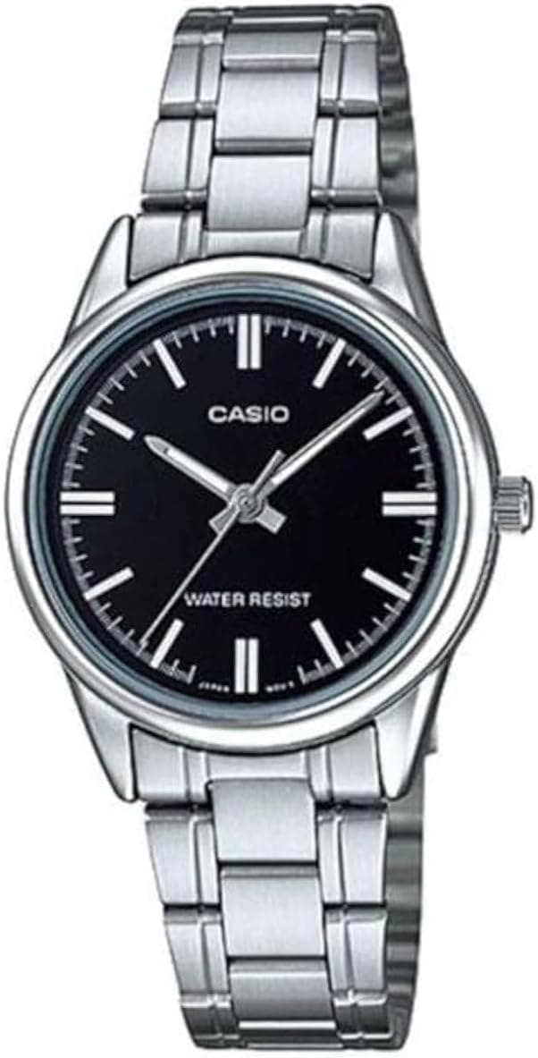 Casio Relógio de vestir LTP-V005D-1A, Preto, Clássico