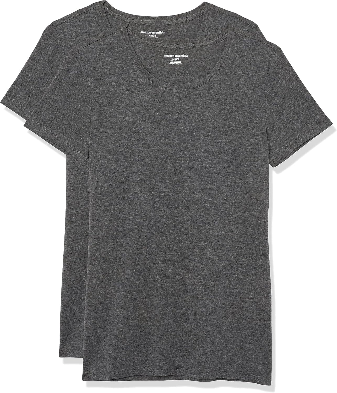 Amazon Essentials T-shirt de manga curta com decote redondo e corte reto para mulher, vários pacotes