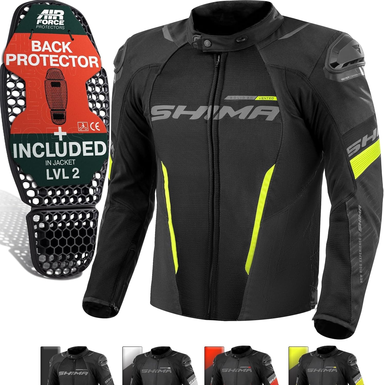 SHIMA Solid 2.0 | Casaco de mota para homem com protetores AirForce, ventilação SuperMesh e camada térmica removível