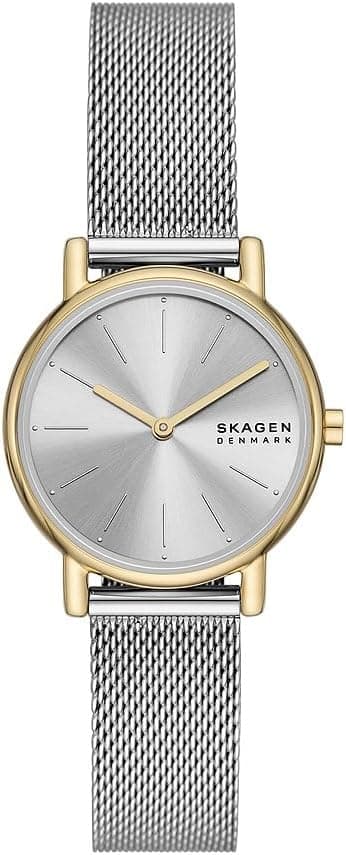 Skagen Relógio analógico para mulheres de quartzo com correia em aço inoxidável SKW3153SET, Prata, pulseira