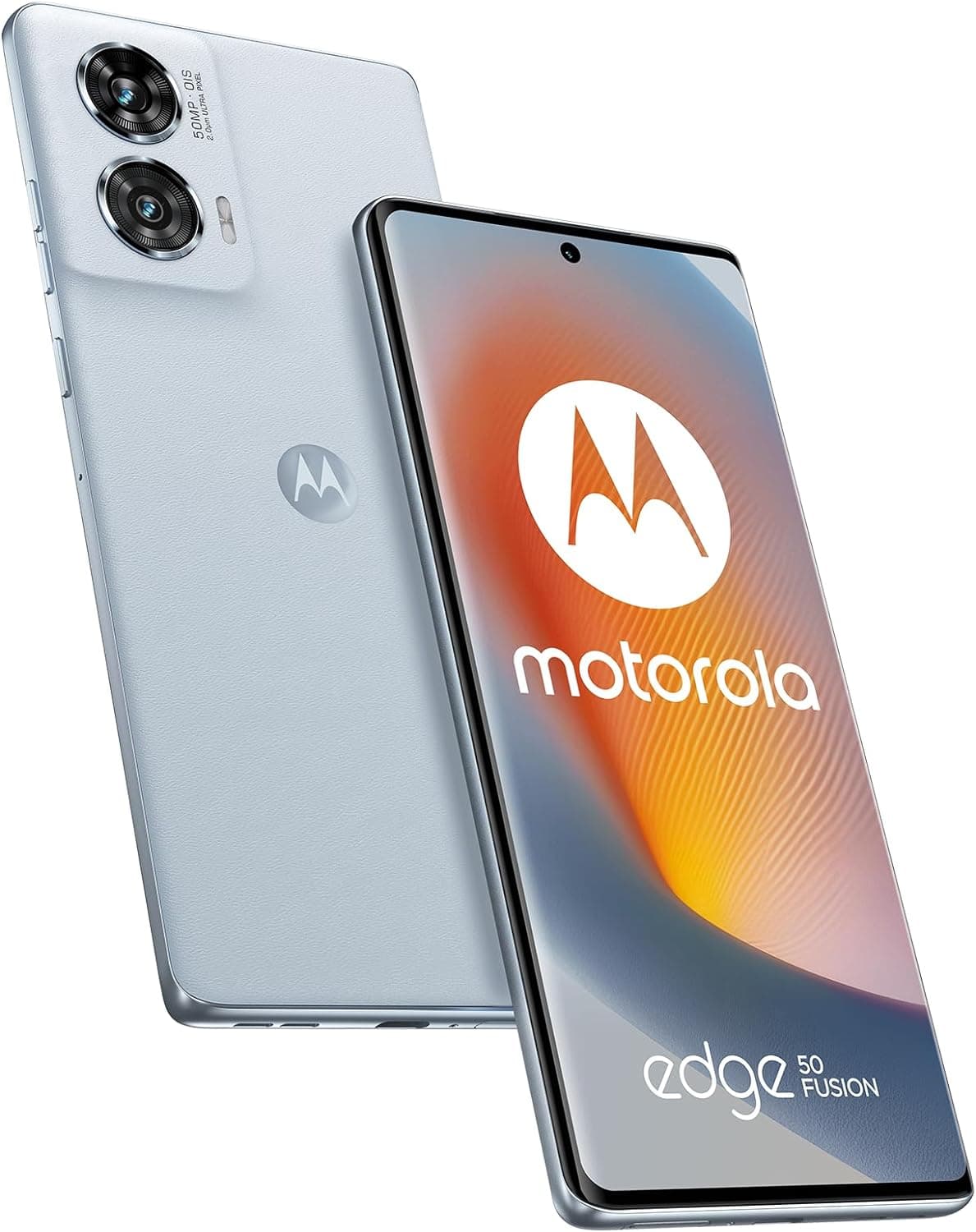 Motorola Edge 50 Fusion (12/512 GB, câmara dupla 50 + 13 MP, ecrã 6,67 polegadas POLED FHD+ 144 Hz, IP68, Snapdragon 7s Gen 2, bateria 5000 mAh, Dual SIM, Android 14), azul marshmallow