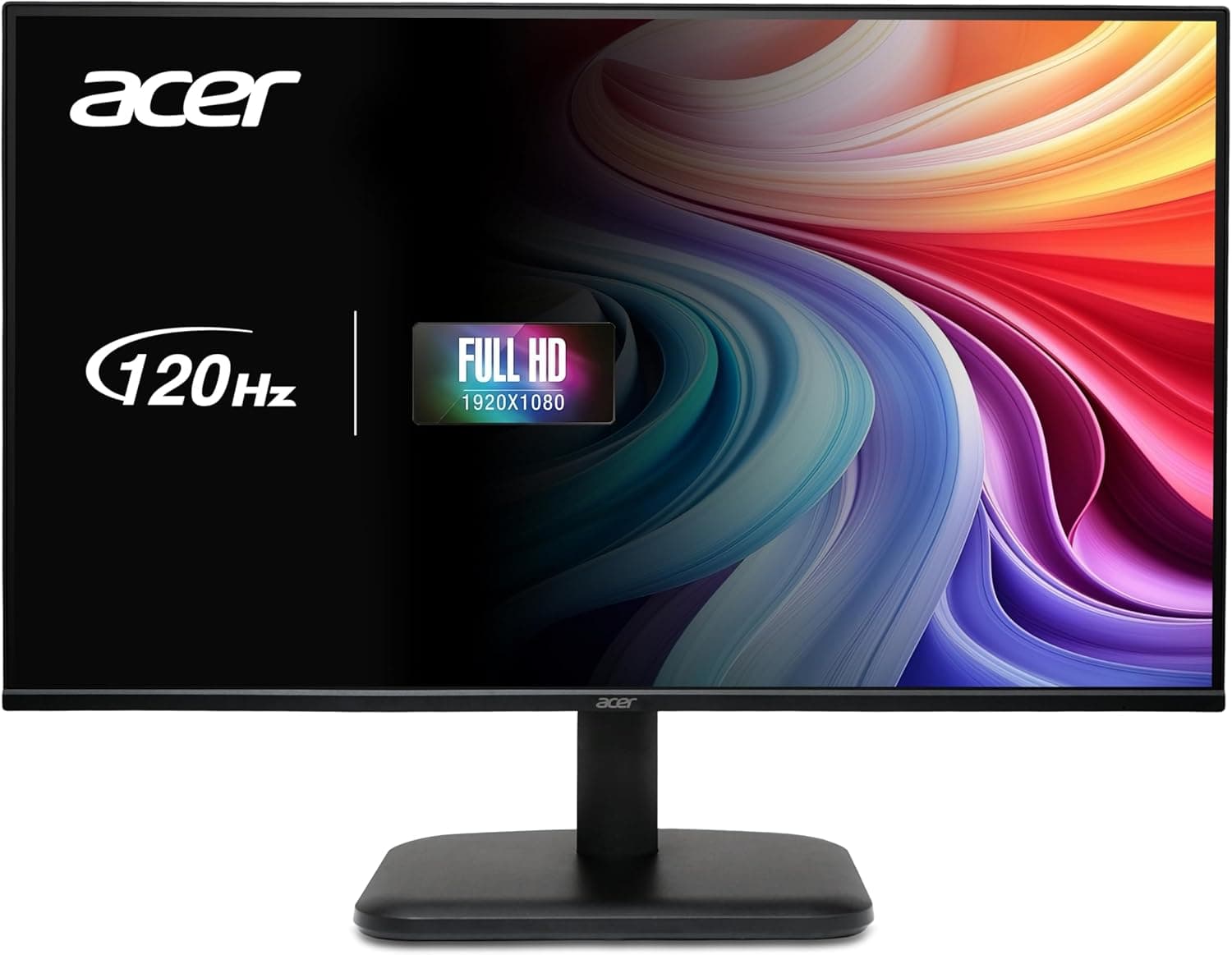 Acer EK251QG Monitor de 24,5 polegadas (ecrã de 62 cm), Full HD, IPS, 120 Hz HDMI, 75 Hz VGA, 4 ms (GTG), HDMI 1,4, VGA, AdaptiveSync