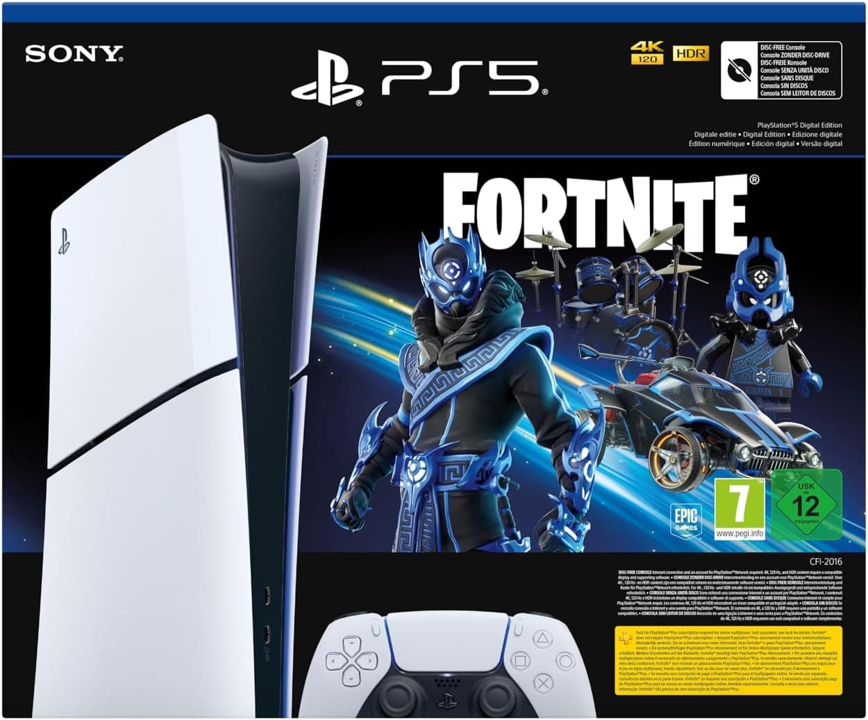 Consola PlayStation5 Digital 1TB: pack Fortnite Cobalt Star