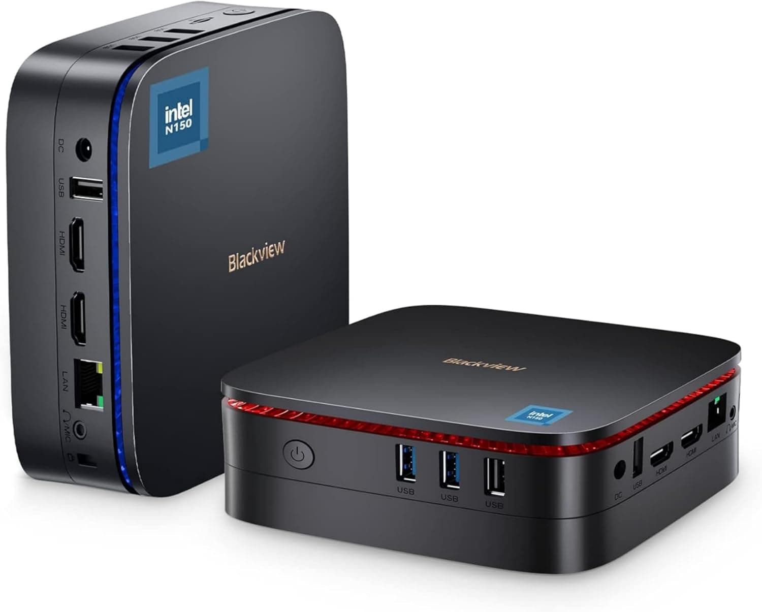 Blackview Mini PC, Intel Twin Lake N150 2025 (Beat RUNFAL97/N100, até 3,6 GHz) 16 GB RAM 512 GB M.2 SSD, mini computador de mesa, 4 K HD HDMI duplo, Gigabit Ethernet, 5G WiFi, escritório. Trabalho