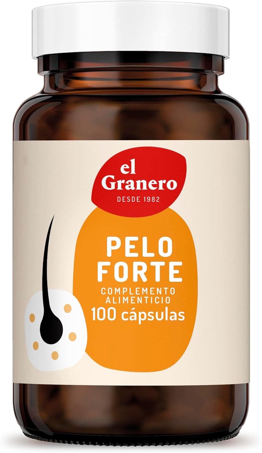 El Granero Integral - Peloforte - 100 cápsulas - Feito à base de extratos de plantas, cisteína, vitaminas e minerais - ajuda à saúde do cabelo e das unhas