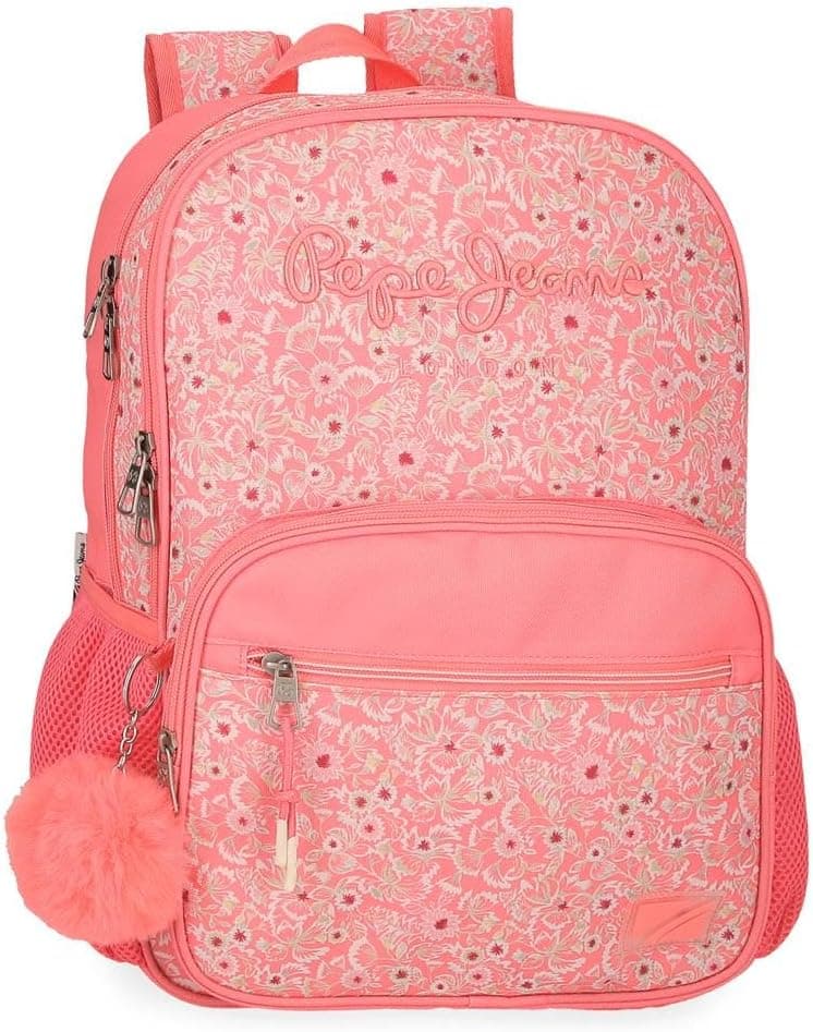 Pepe Jeans Nahid Mochila Escolar, 30 cm x 40 cm x 12 cm, fabricada em poliéster