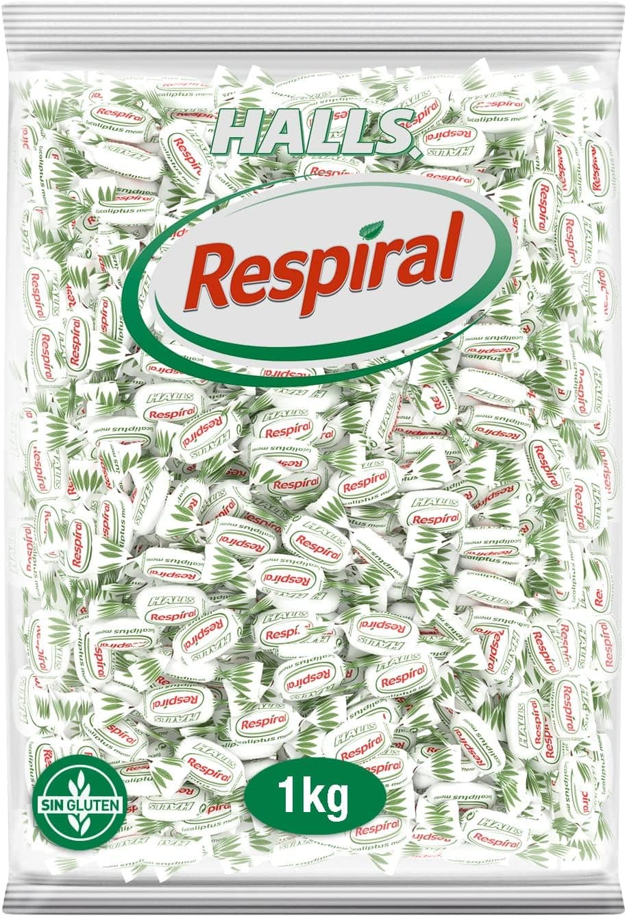 Halls Respiral, doces duros sabor eucalipto e mentol, 1 Kg