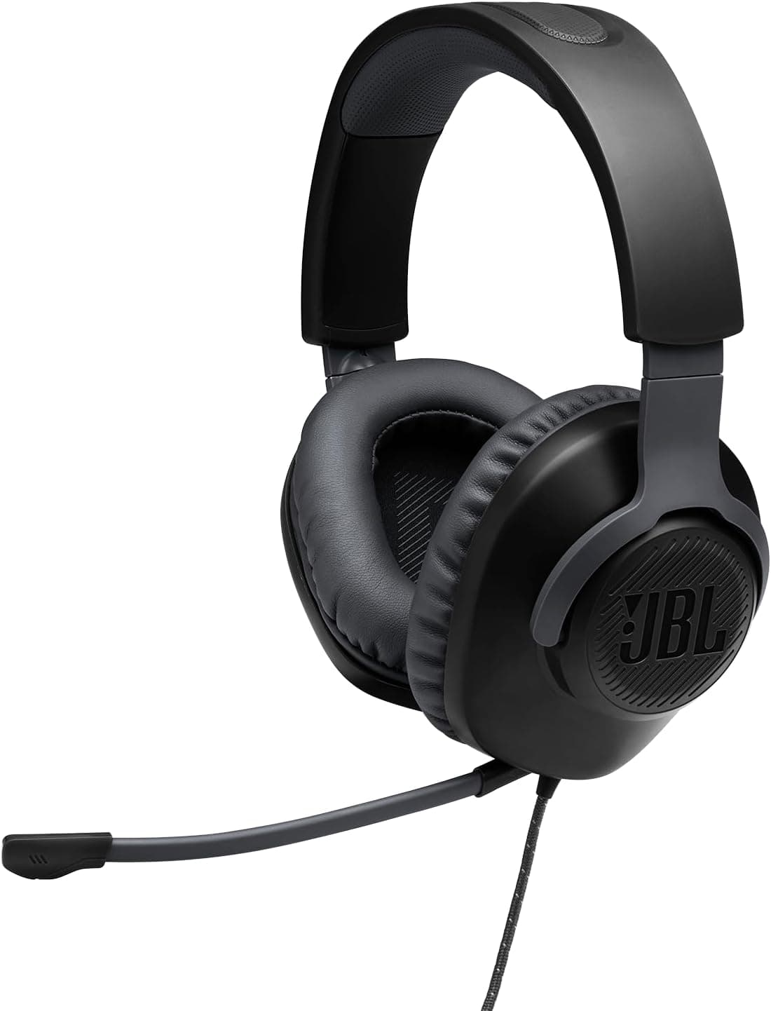 JBL Quantum 100 Auriculares para gamers com som QuantumSOUND, microfone Boom design leve, confortável e atraente, compatível com várias plataformas, em preto