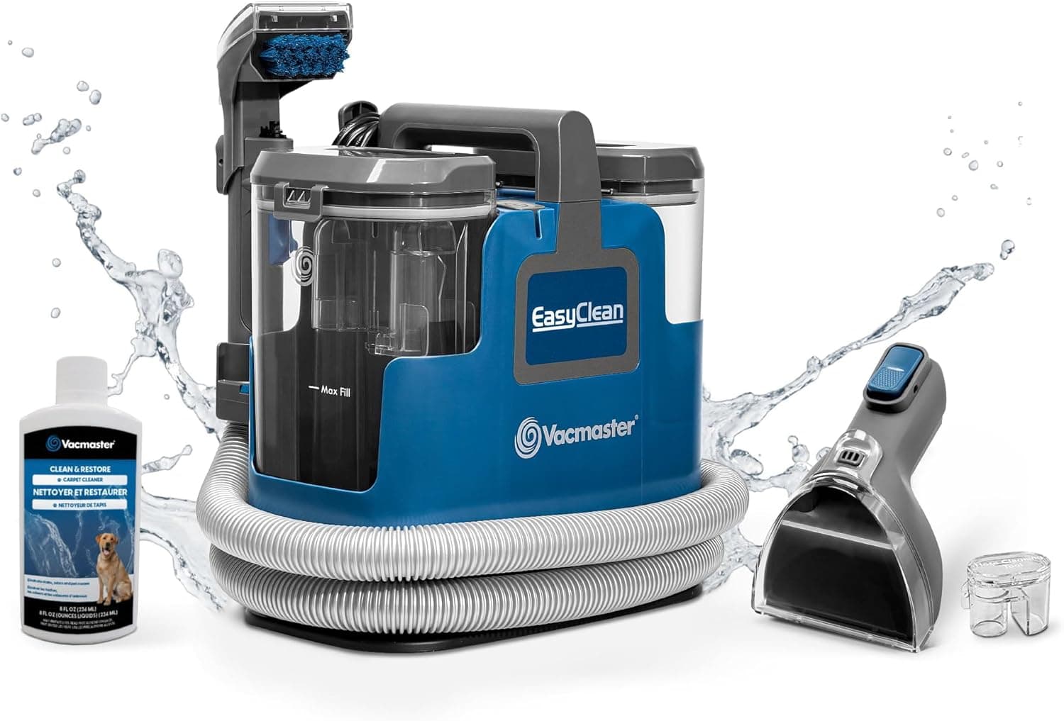 Vacmaster SCB0501 Aspirador de tapetes limpador de manchas multisuperfície para tapetes, carpetes, tapeçaria, escadas e carro 500 W