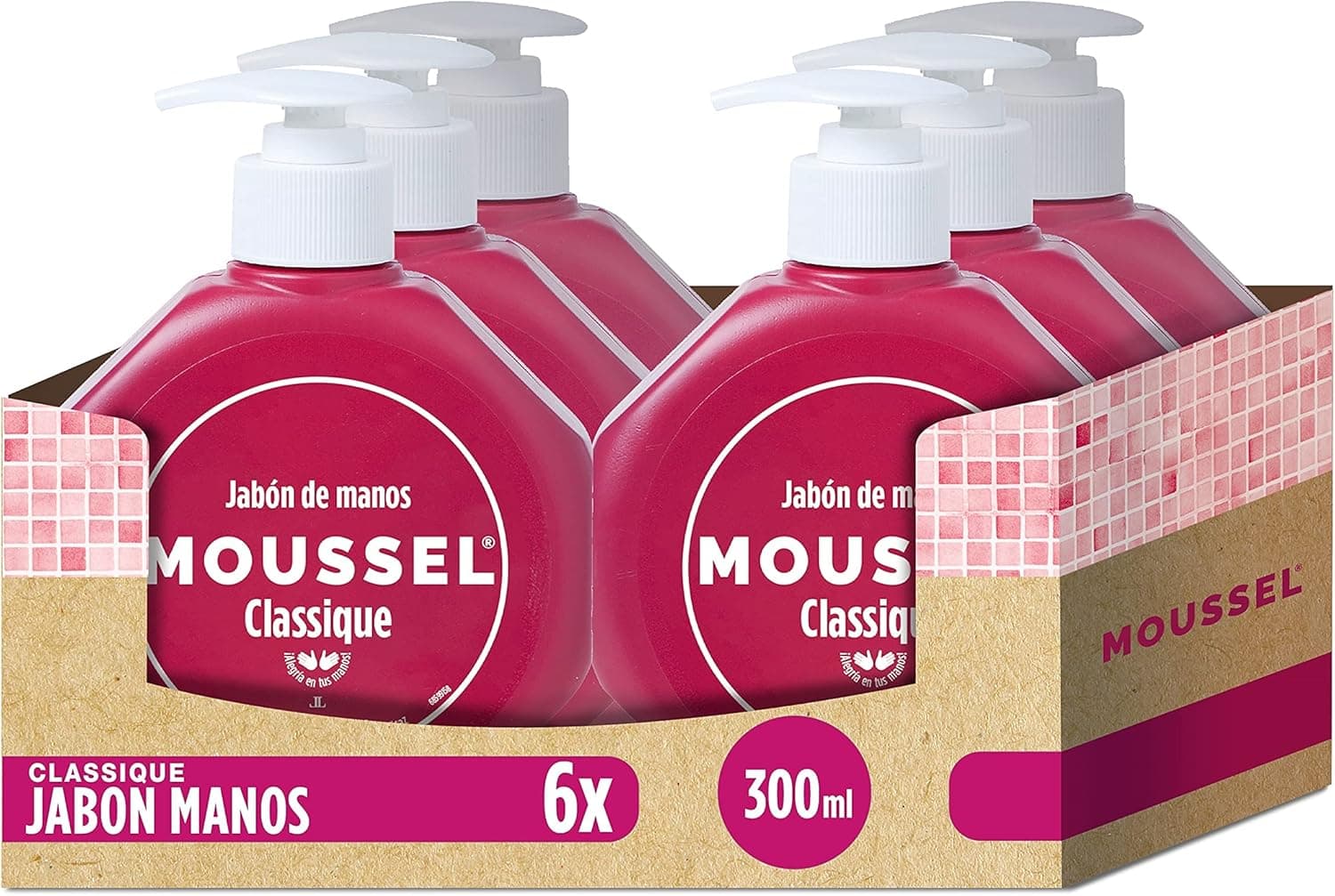Moussel Sabonete de mãos, 300 ml, embalagem de 6