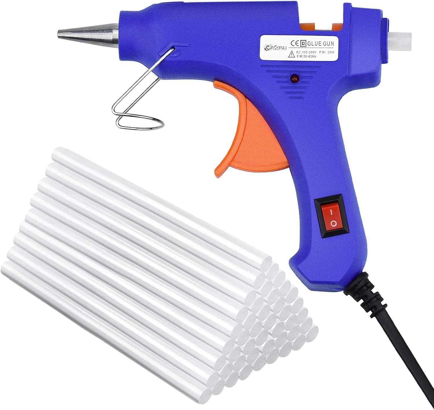 Rarihem Hot Glue Gun 20W | Pistola de cola quente com 50 recargas para trabalhos manuais