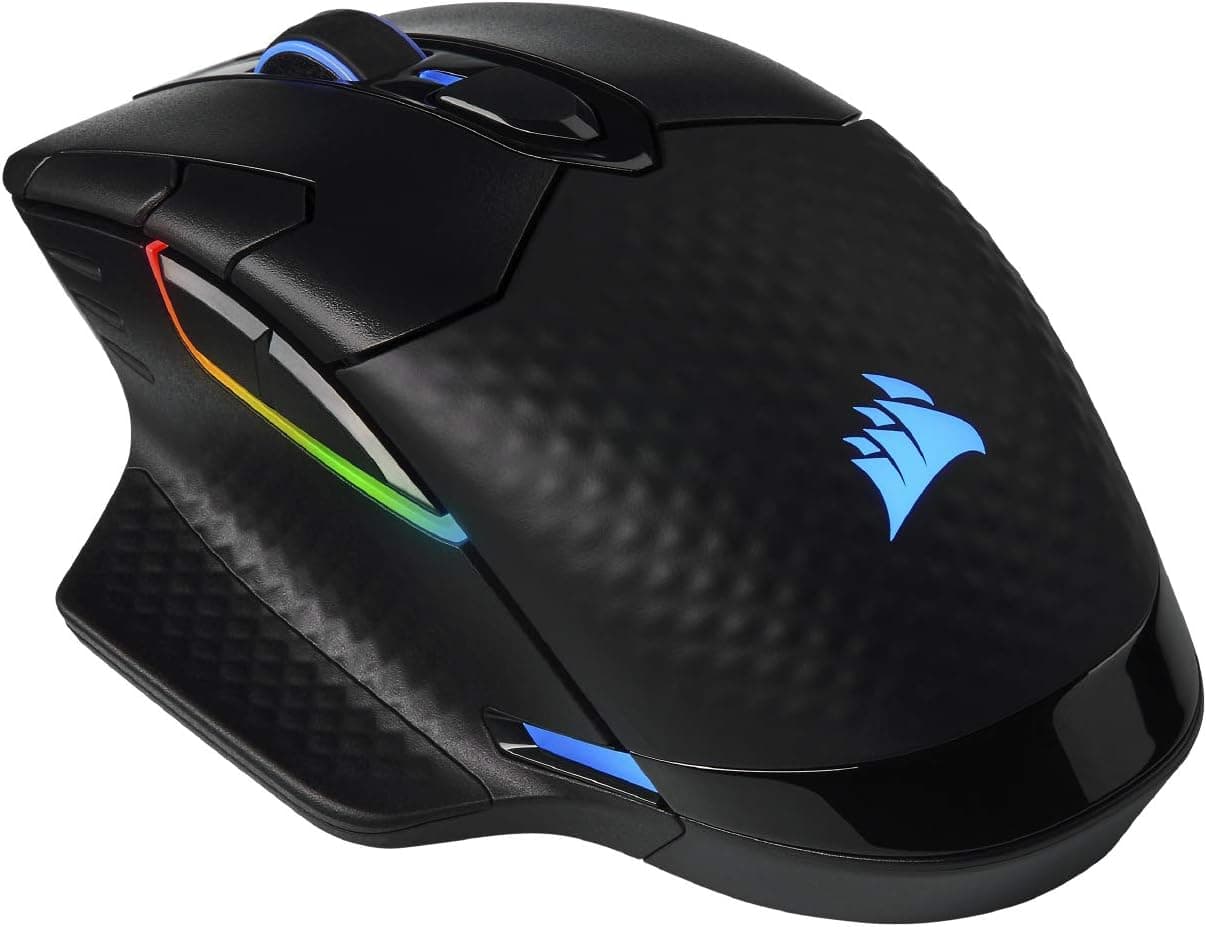 Corsair DARK CORE RGB PRO SE Rato sem fios para jogos FPS/MOBA com carregamento sem fios Qi - 18.000 PPP - 8 botões programáveis - sem fios Sub-1ms - iCUE, Mac, PS5, PS4, Xbox - preto