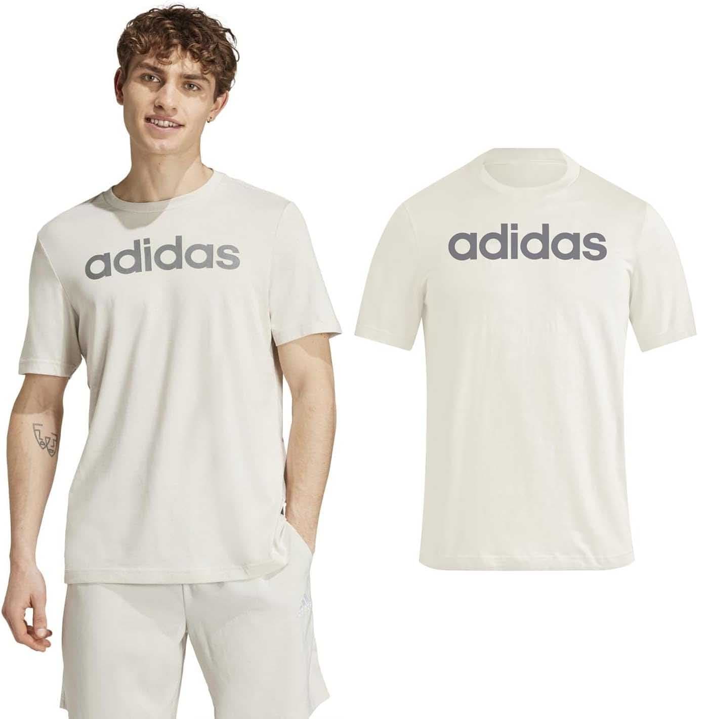 adidas Essentials Single Jersey Linear Embroidered Logo tee Camiseta de Manga Corta Hombre (Pack de 1) M Alumina