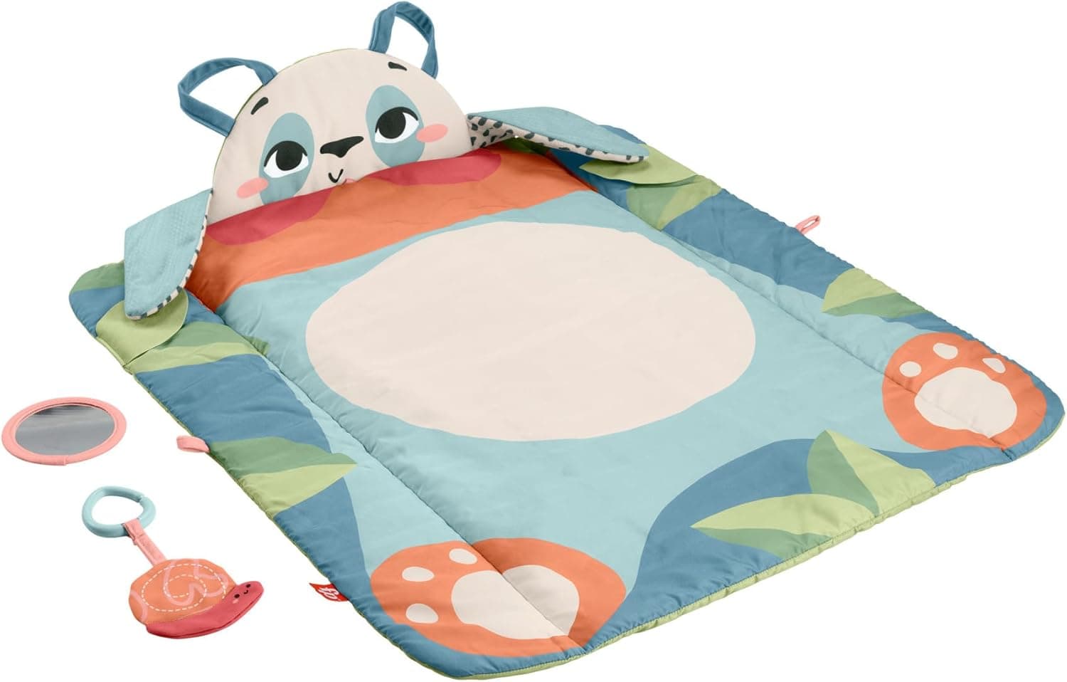 Fisher-Price Planet Friends Tapete Panda 3 em 1 manta de atividades, recém-nascido, fabricado com 90% de plástico reciclado e embalagem certificada FSC, (HKD65)