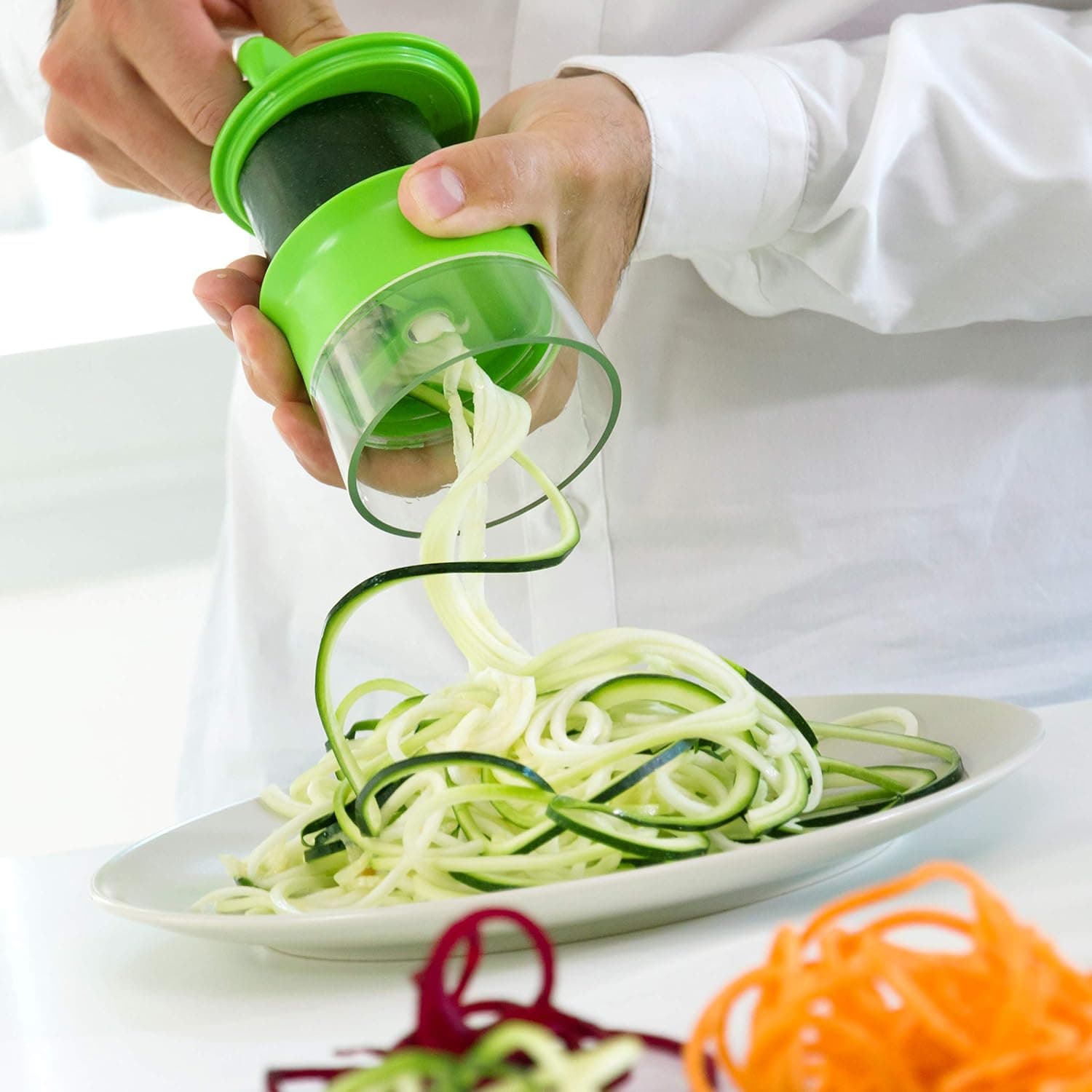 InnovaGoods Spiralicer | Cortador espiral manual de legumes para cozinha
