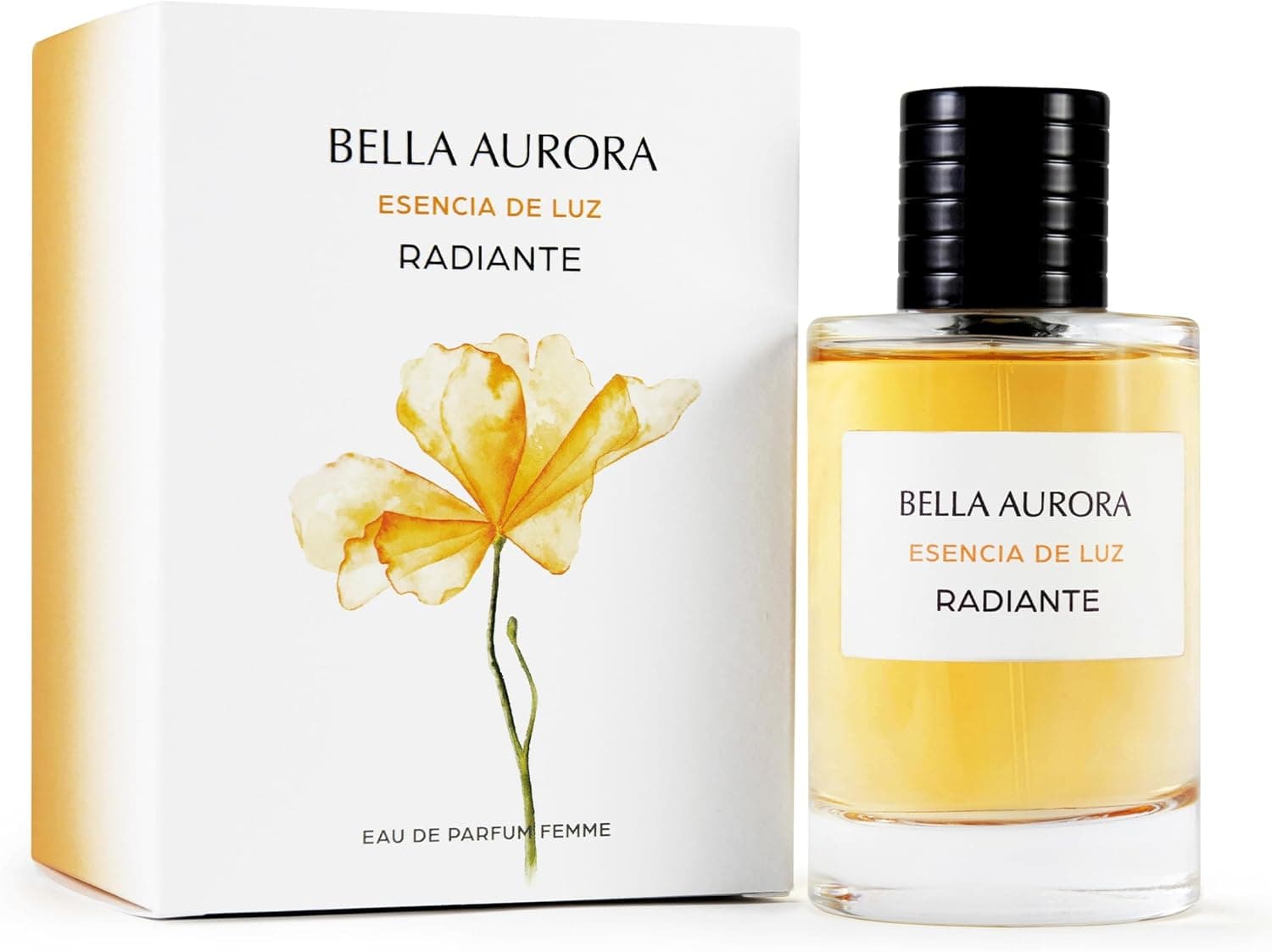 BELLA AURORA - Perfume radiante 100 ml, essência de luz, fragrância floral com ponto doce, exótico e intensa, colónia feminina e elegante, para mulher atraente, sensual e atual