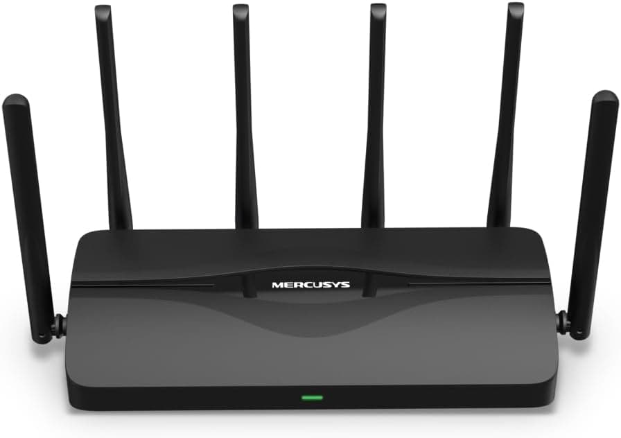 Mercusys MR47BE-Router Wi-Fi 7 de banda tripla BE9300,5760 Mbps em banda 6G, operação multi-Link (MLO), 4 × portas 2,5 G, 320 MHz, 4 KQAM, EasyMesh, 6 antenas, WPA333, App config