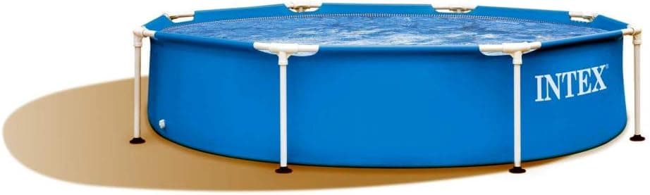 Intex 55242 - Piscina destacável redonda metal Frame familiar cor azul, medidas Ø 244 x 51 cm, capacidade 1,828 litros, material resistente a camada tripla, tubular, crianças