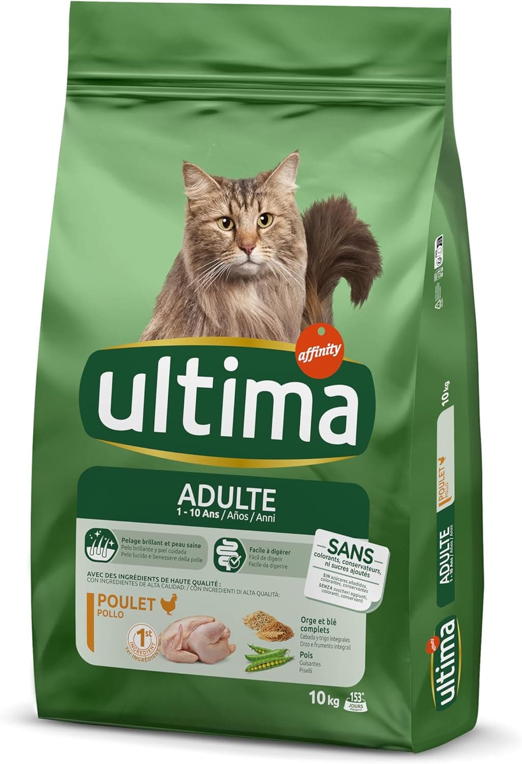 Ultima Frango adulto - comida seca para gatos - 10 kg